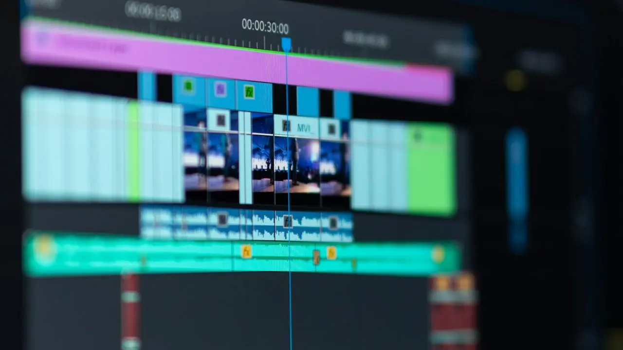 turned on flat screen monitor